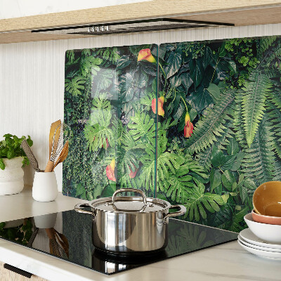 Schneidebrett mit tropischem Dschungel- und Blumenmotiv