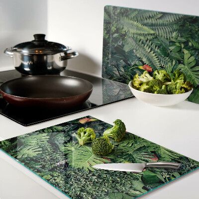 Schneidebrett Tropischer Dschungel mit Blumen