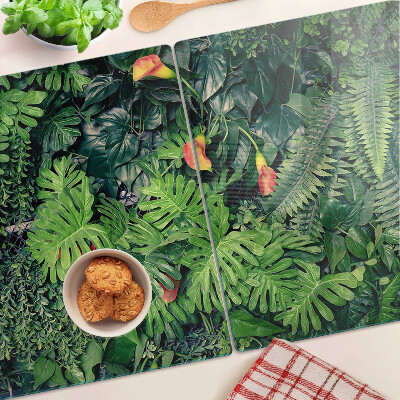Schneidebrett Tropischer Dschungel mit Blumen