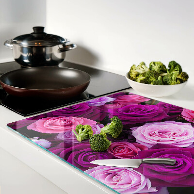 Glas schneidebrett Rosen in Rosatönen