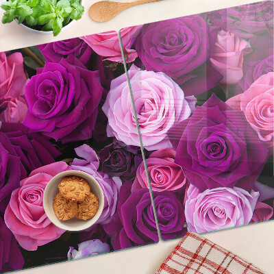 Glas schneidebrett Rosen in Rosatönen