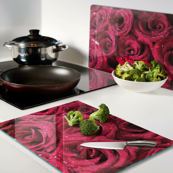 Schneidebrett Rosen in einem intensiven Rosa