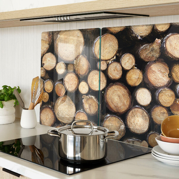 Glas schneidebrett Holzstämme im Querschnitt