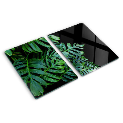 Glas schneidebrett Tropische Blätter