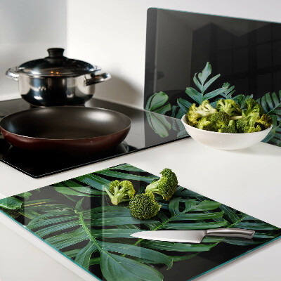 Glas schneidebrett Tropische Blätter