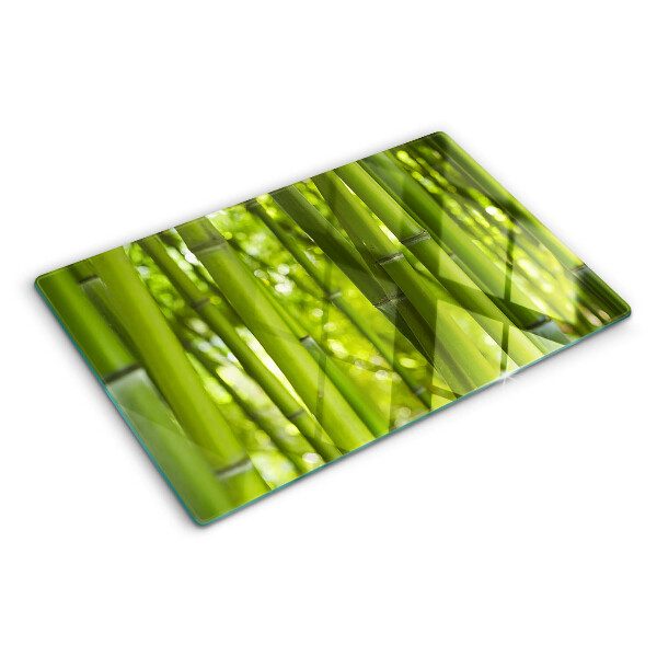 Schneidebrett aus Bambusholz mit Motiv Bambuswald