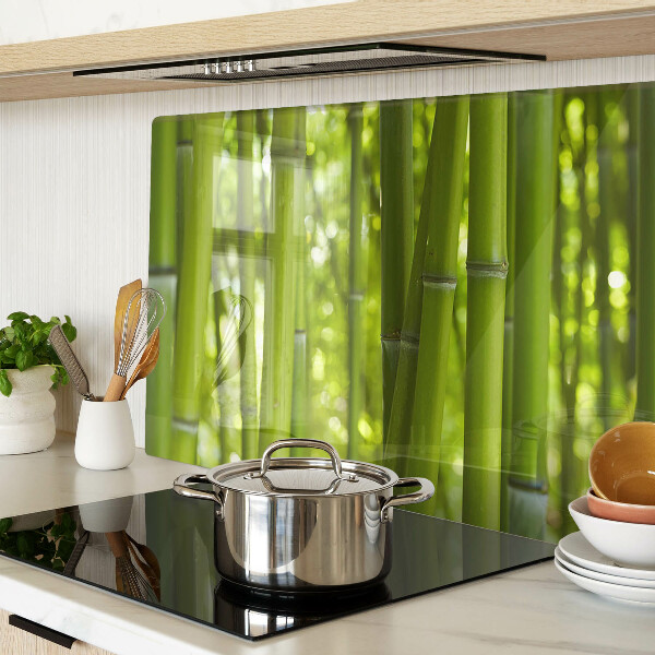 Schneidebrett aus Bambusholz mit Motiv Bambuswald