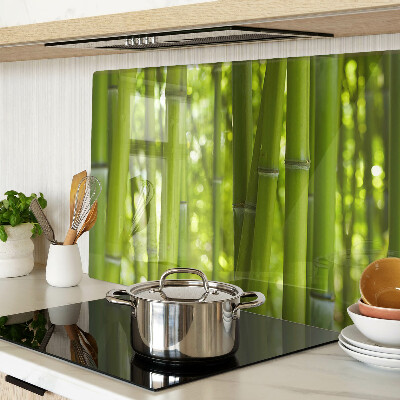 Schneidebrett aus Bambusholz mit Motiv Bambuswald