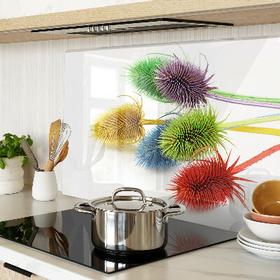 Glas schneidebrett Farbenfrohe, dreidimensionale Blumen