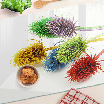 Glas schneidebrett Farbenfrohe, dreidimensionale Blumen