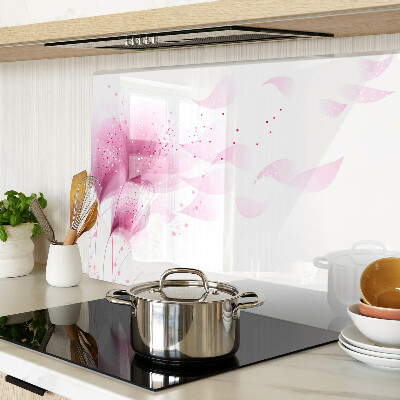 Schneidebrett mit Blumenmuster in Rosatönen