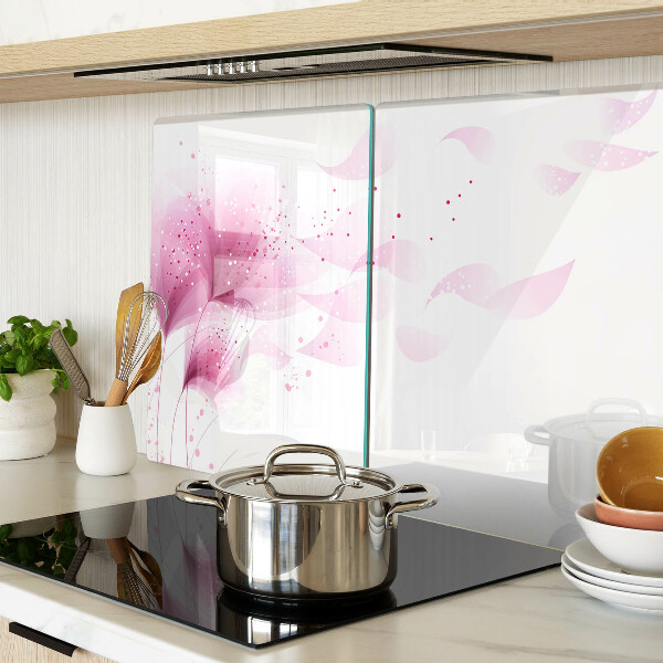 Schneidebrett Blumen in Rosatönen