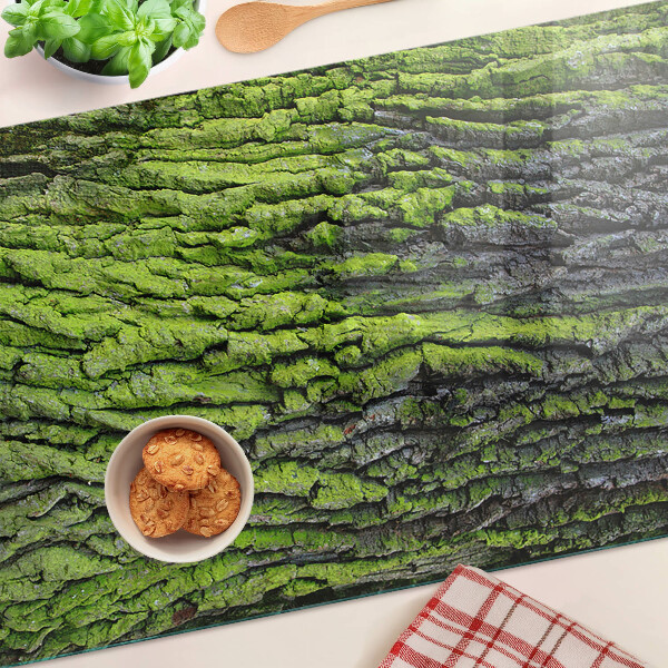 Schneidebrett glas Grüne Baumrinde