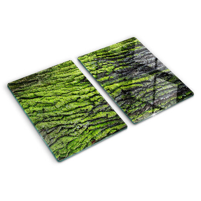 Schneidebrett glas Grüne Baumrinde