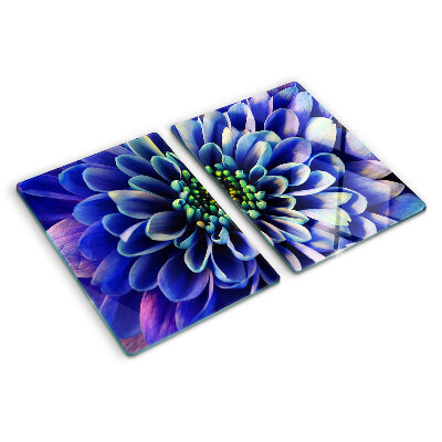 Glas schneidebrett Blaue Dahlie
