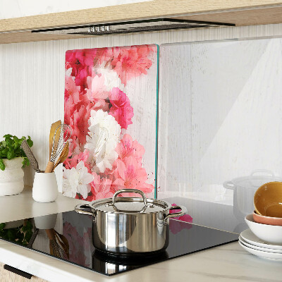 Glas schneidebrett Blumen in Rosa- und Weißtönen