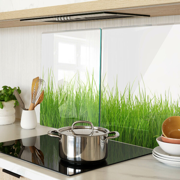 Glas-Schneidebrett mit Motiv „Gras in der Sonne“