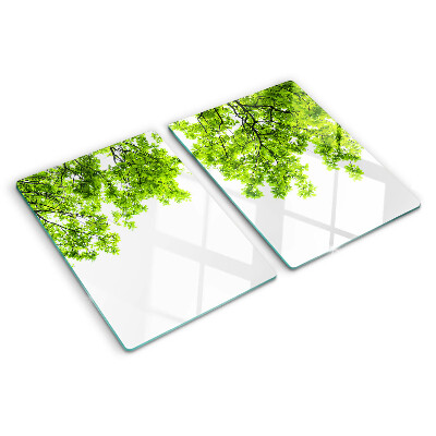 Schneidebrett Grüne Blätter vor dem Himmel