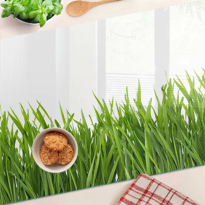 Glas-Schneidebrett mit Motiv grünes Gras