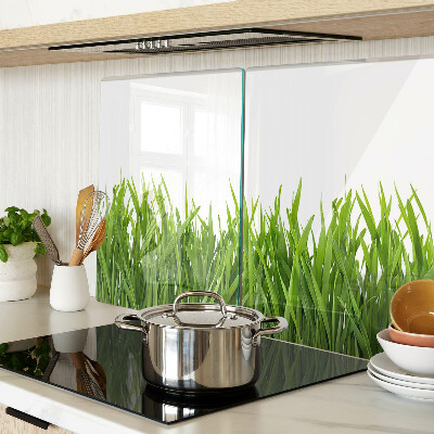 Glas-Schneidebrett mit Motiv grünes Gras