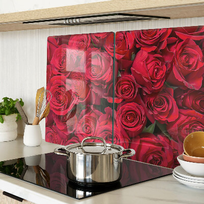 Schneidebrett glas Rote Rosen