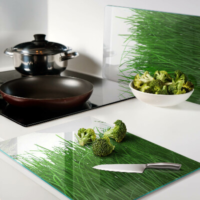 Schneidebrett mit Motiv „Gras in der Sonne“