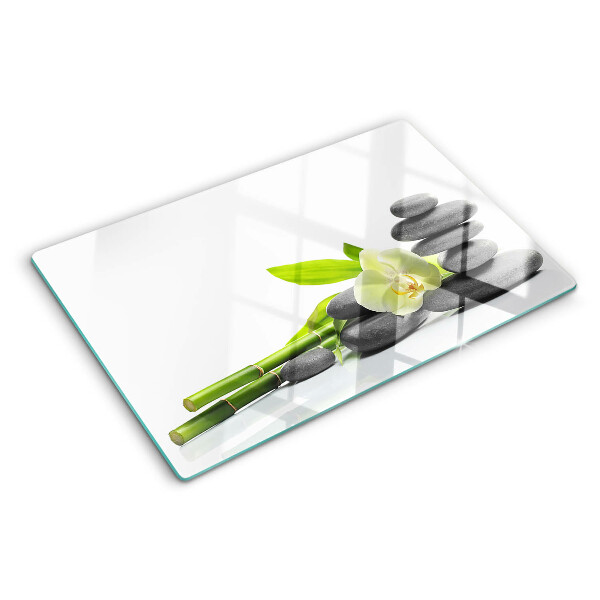 Schneidebrett mit Orchideen- und Spa-Steinmuster