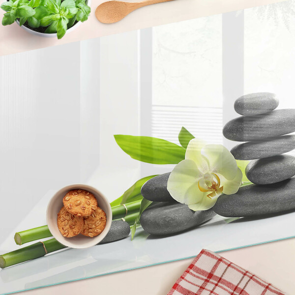 Schneidebrett mit Orchideen- und Spa-Steinmuster