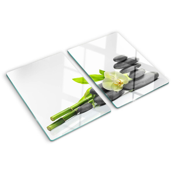 Schneidebrett mit Orchideen- und Spa-Steinmuster