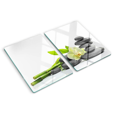 Schneidebrett mit Orchideen- und Spa-Steinmuster