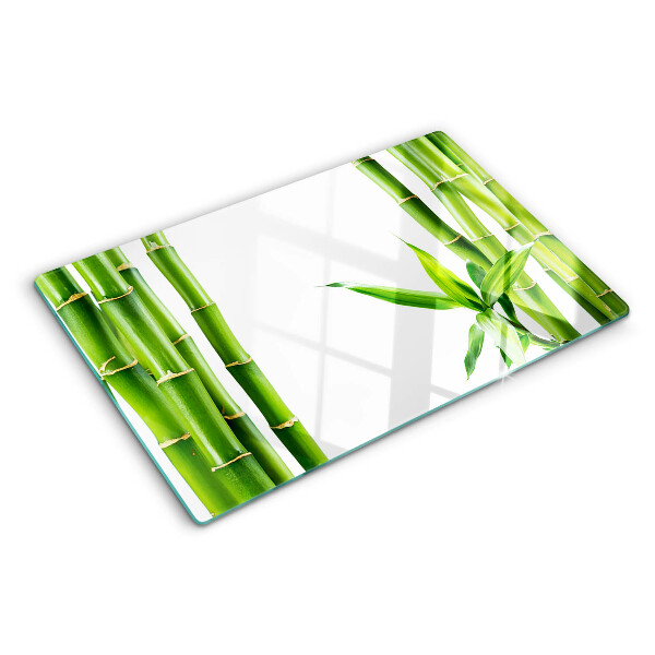 Schneidebrett glas Bambus in Grüntönen