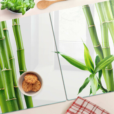 Schneidebrett glas Bambus in Grüntönen