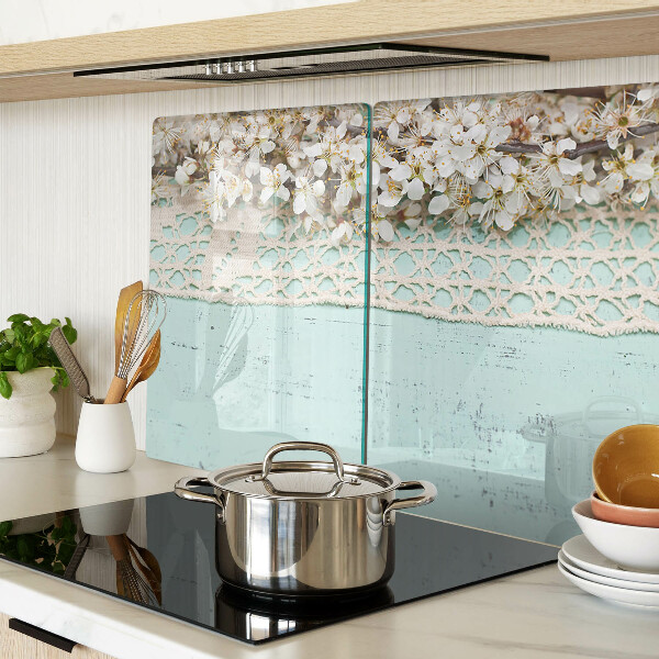 Schneidebrett Blumenmuster mit Spitze