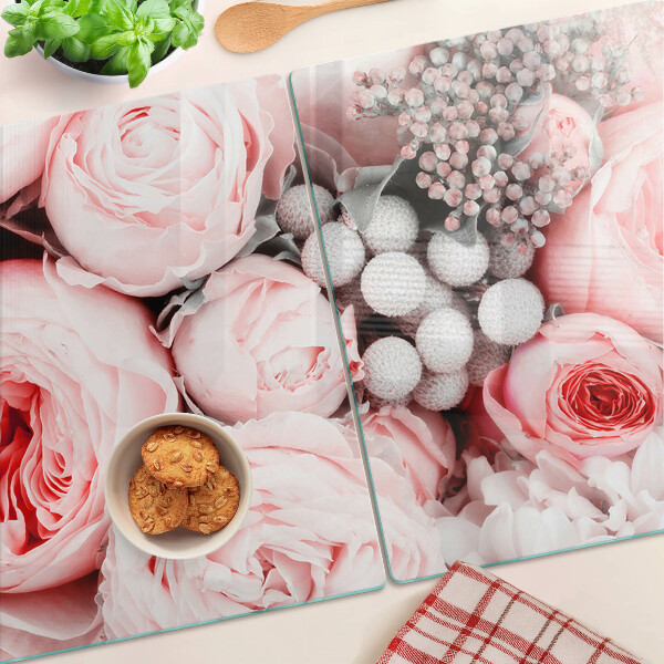 Schneidebrett Rosen in Rosatönen