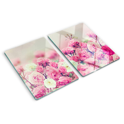 Schneidebrett Rosa Blumenmotiv