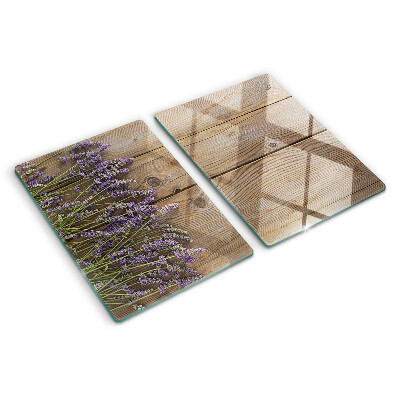 Schneidebrett Lavendel auf Holzgrund