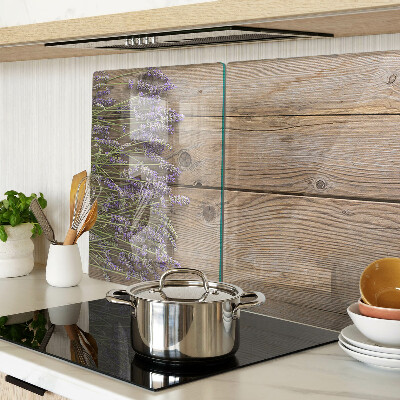 Schneidebrett mit Lavendelmotiv auf Holzgrund