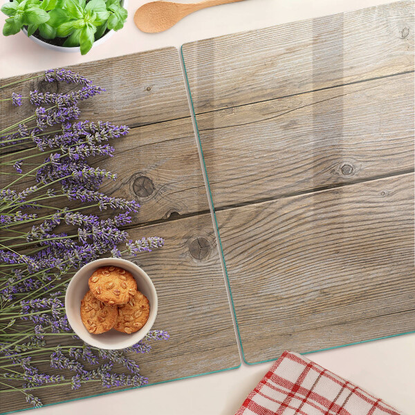 Schneidebrett Lavendel auf Holzgrund