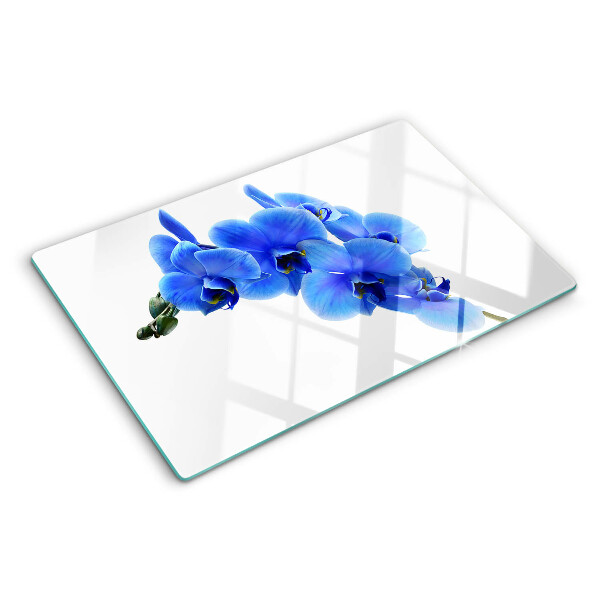 Glas schneidebrett Blaue Orchideen