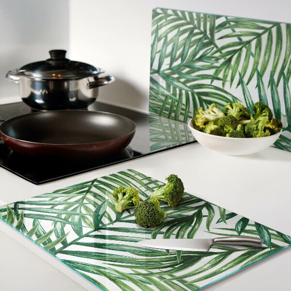 Schneidebrett Palmenblätter in Grüntönen