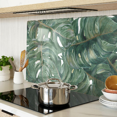 Schneidebrett glas Monstera-Blätter