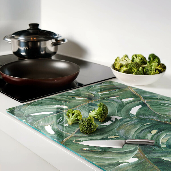 Schneidebrett glas Monstera-Blätter