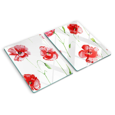 Schneidebrett Mohnblumenmuster mit Blumen