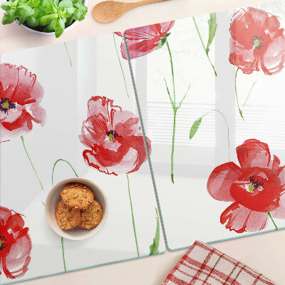 Schneidebrett Mohnblumenmuster mit Blumen