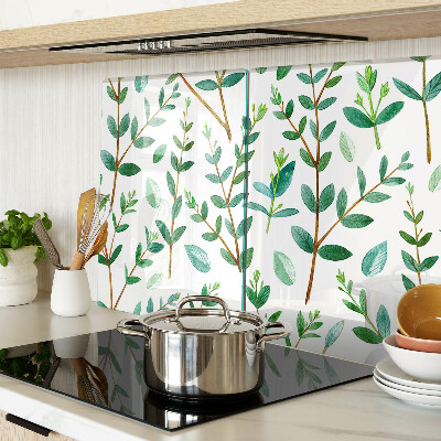 Schneidebrett Blätter und Zweige in Grün