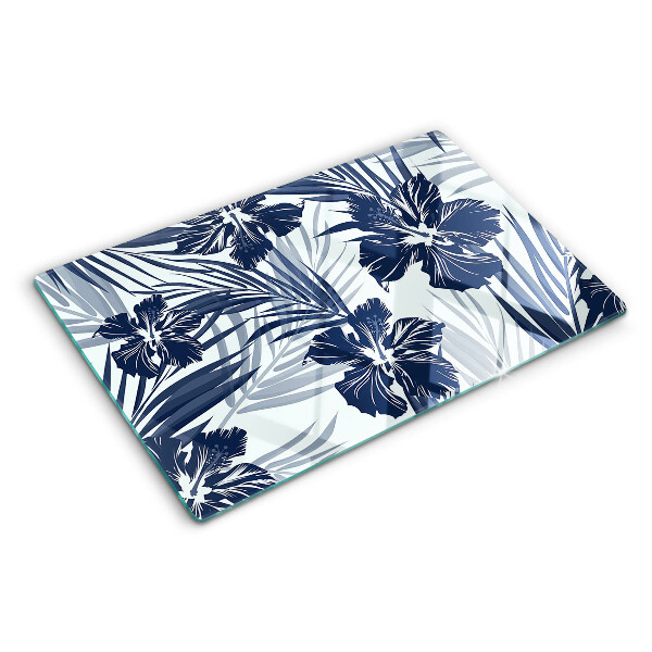 Schneidebrett glas Tropisches Blumenmotiv