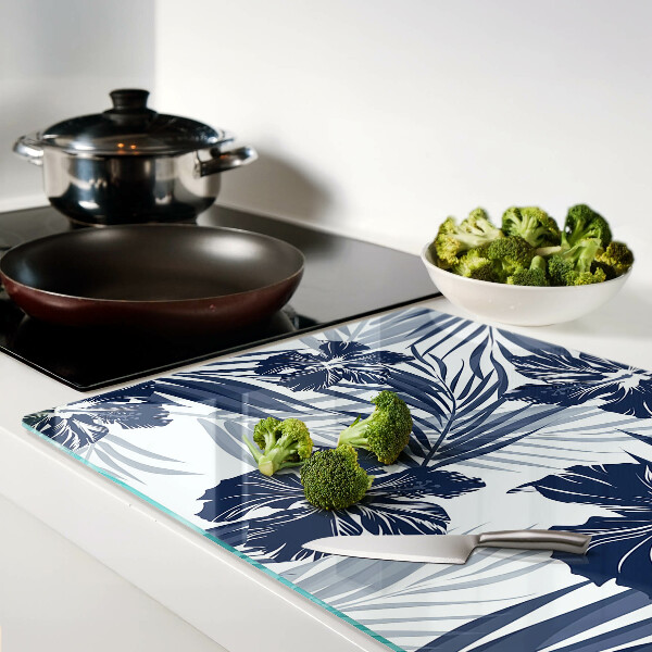 Schneidebrett glas Tropisches Blumenmotiv