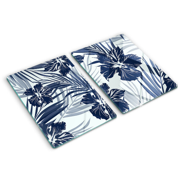 Schneidebrett glas Tropisches Blumenmotiv