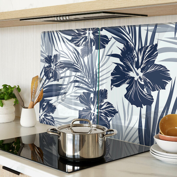 Schneidebrett glas Tropisches Blumenmotiv