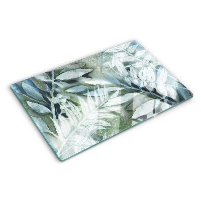 Glas schneidebrett Tropische Blätter in Pastelltönen